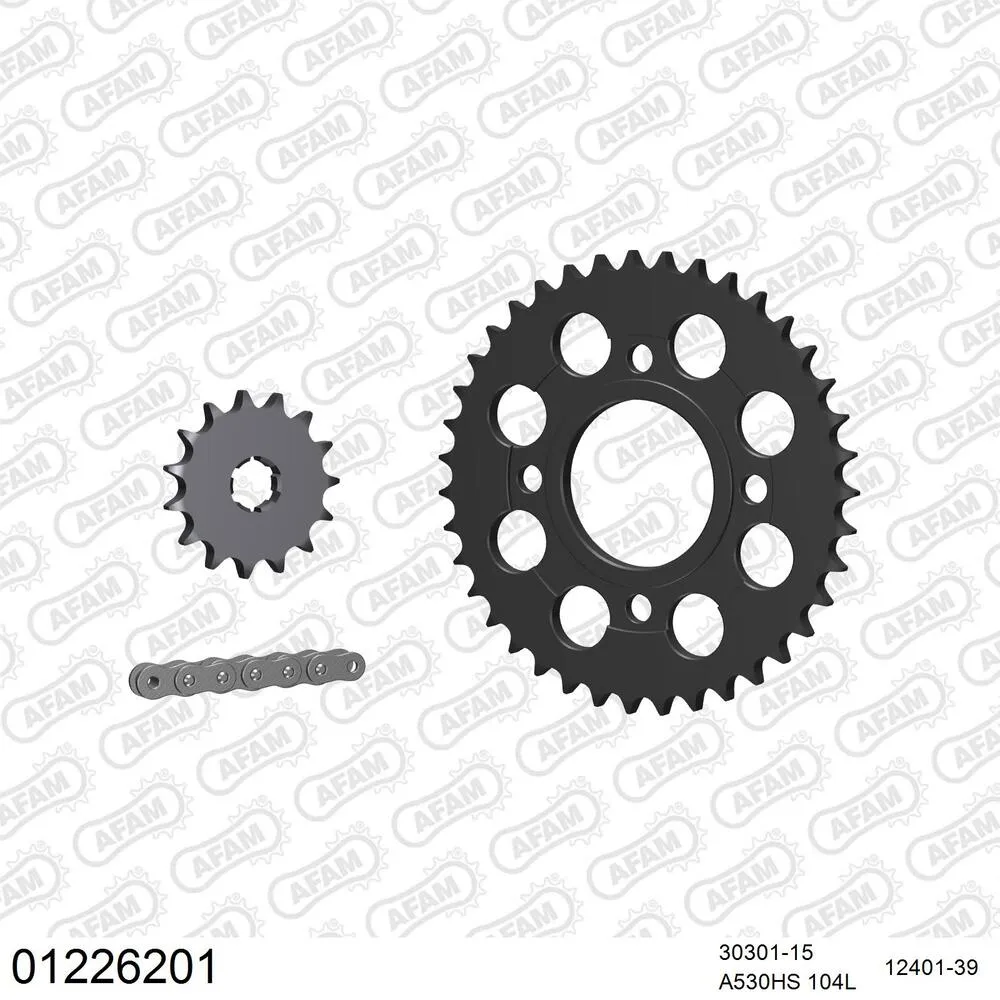 AFAM Kettensatz Stahl 530 HS 15x39 - Yamaha XS 250 S 1979-82 - 01226201