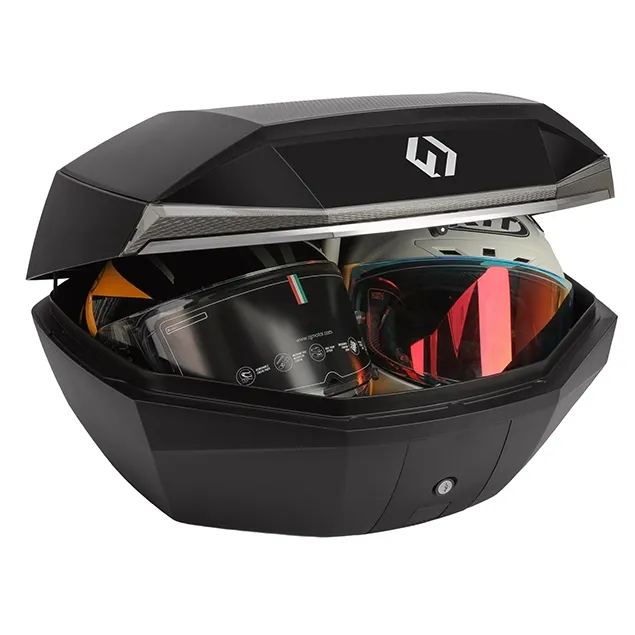 Furchtlos SHIELD L Luxe Topcase - 48 Liter - schwarz/silber