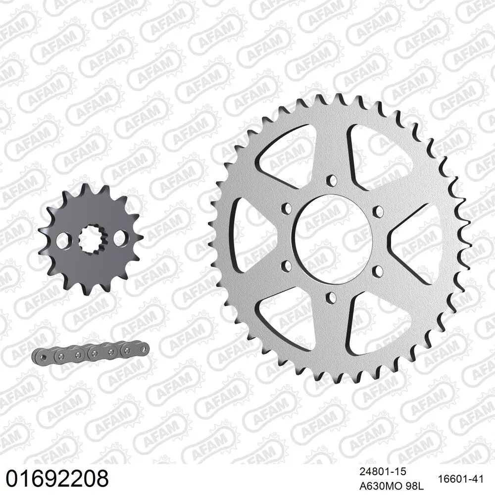 AFAM Kettensatz Stahl 630 MO 15x41 - Kawasaki GPZ 1100 1982 - 01692208