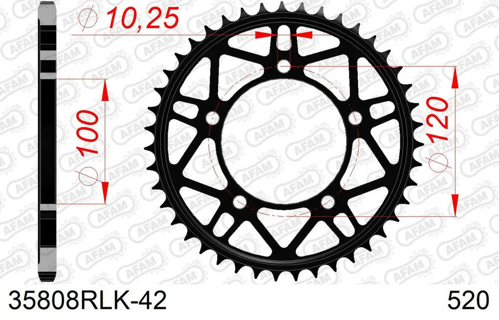 35808-RLK-42 AFAM Racing Kettensatz Stahl 520 XHR2-G 16x42 - Aprilia RSV4 1000 APRC R 2011-14 - 03589407