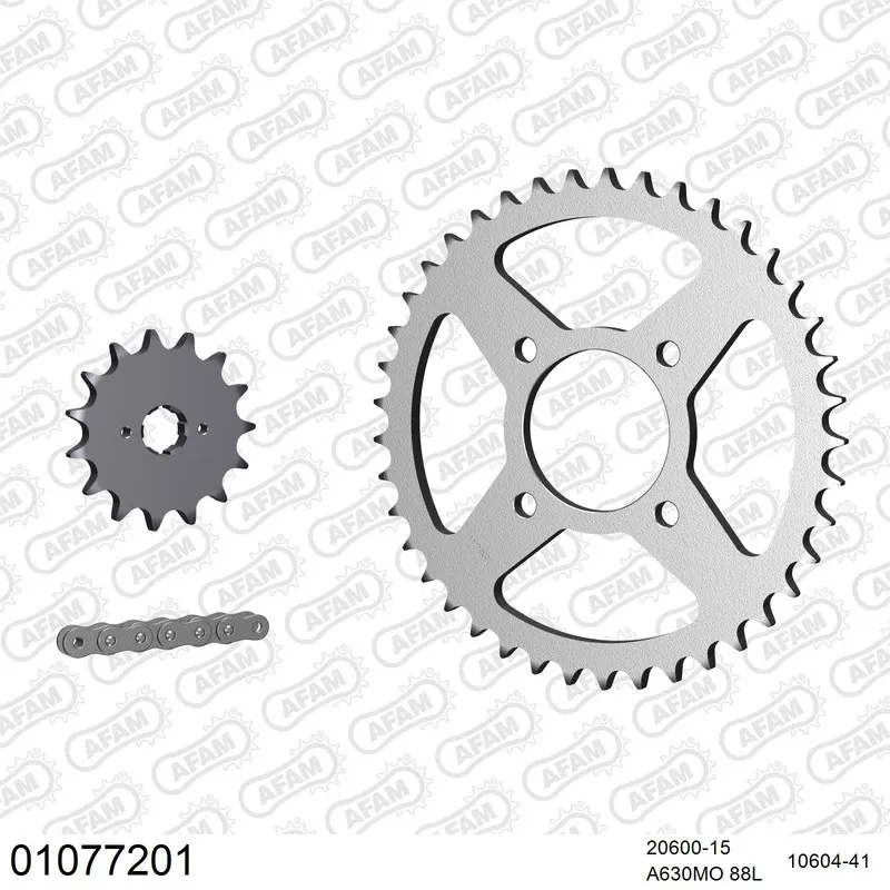 AFAM Kettensatz Stahl 630 MO 15x41 - Honda CB 750 F2 1978-78 - 01077201