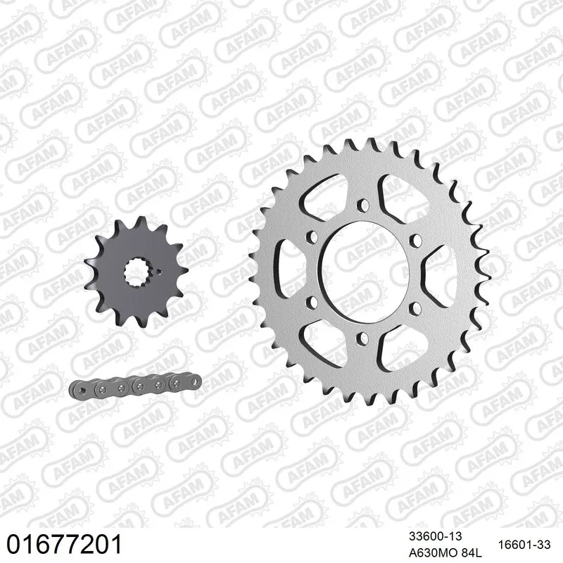 01677201 AFAM Kettensatz Stahl 630 MO 13x33 - Kawasaki Z 750 1980-82 - 01677201