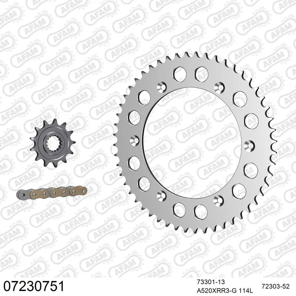 AFAM Kettensatz Aluminium 520 XRR3-G 13x52 - KTM GS 300 1985-86 - 07230751