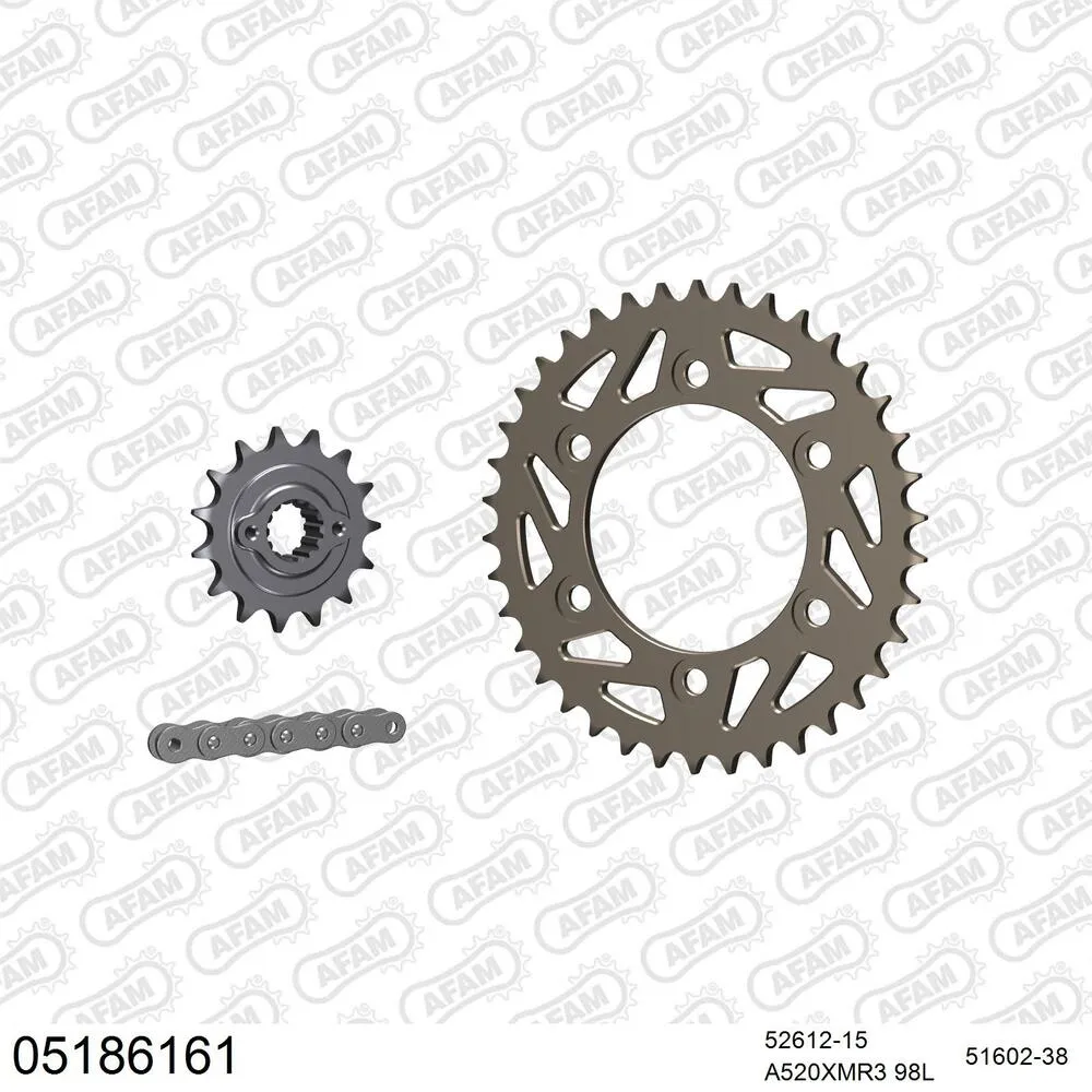 AFAM Kettensatz Aluminium 520 XMR3 15x38 - Ducati 900 IE Monster 2000-01 - 05186161