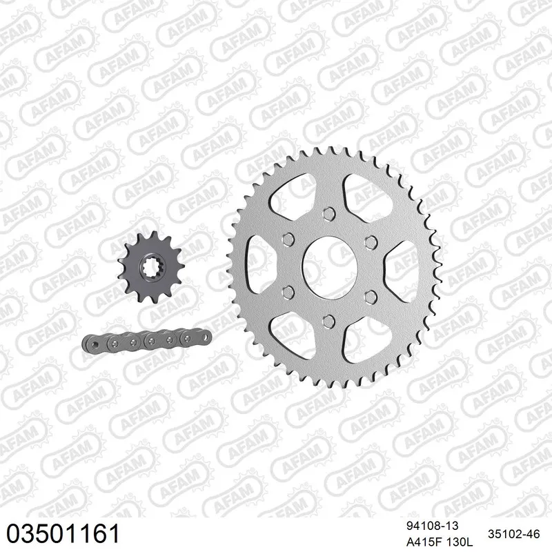 03501161 AFAM Kettensatz Stahl 415 F 13x46 - Aprilia 50 Classic 1992-01 - 03501161