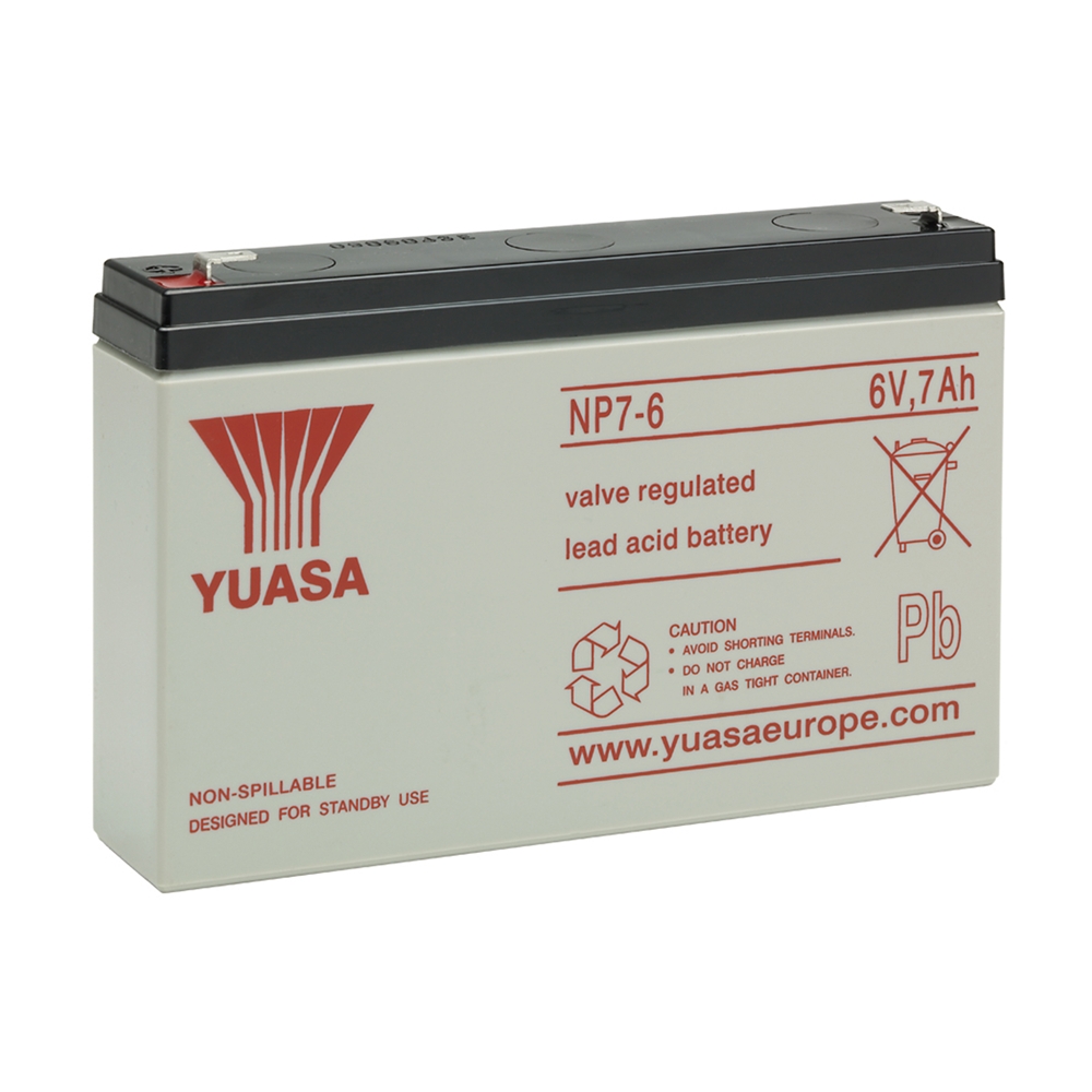 Yuasa NP7-6 AGM VRLA Industriebatterie 6V - 7 Ah Yuasa NP7-6 AGM VRLA Industriebatterie 6V - 7 Ah