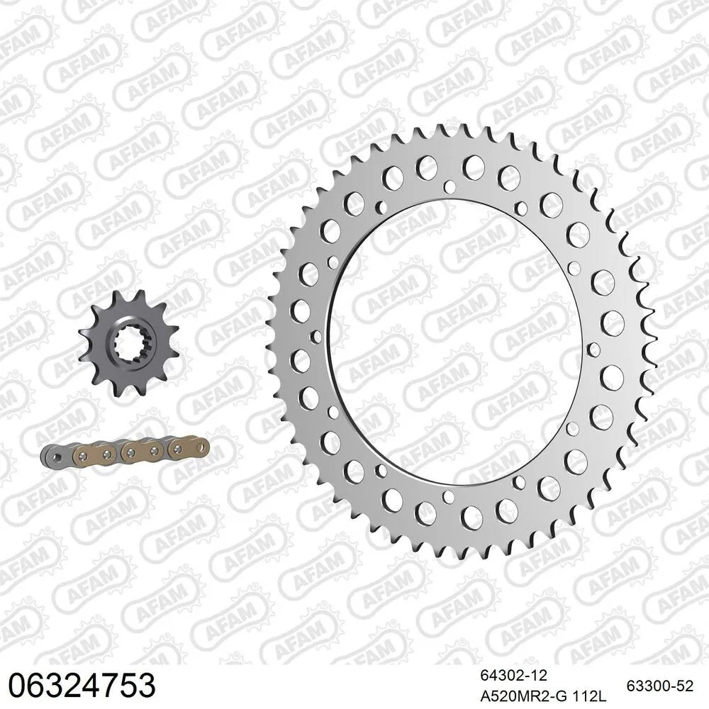 AFAM Kettensatz Aluminium 520 MR2-G 12x52 - Husqvarna WR 240 1984-85 - 06324753