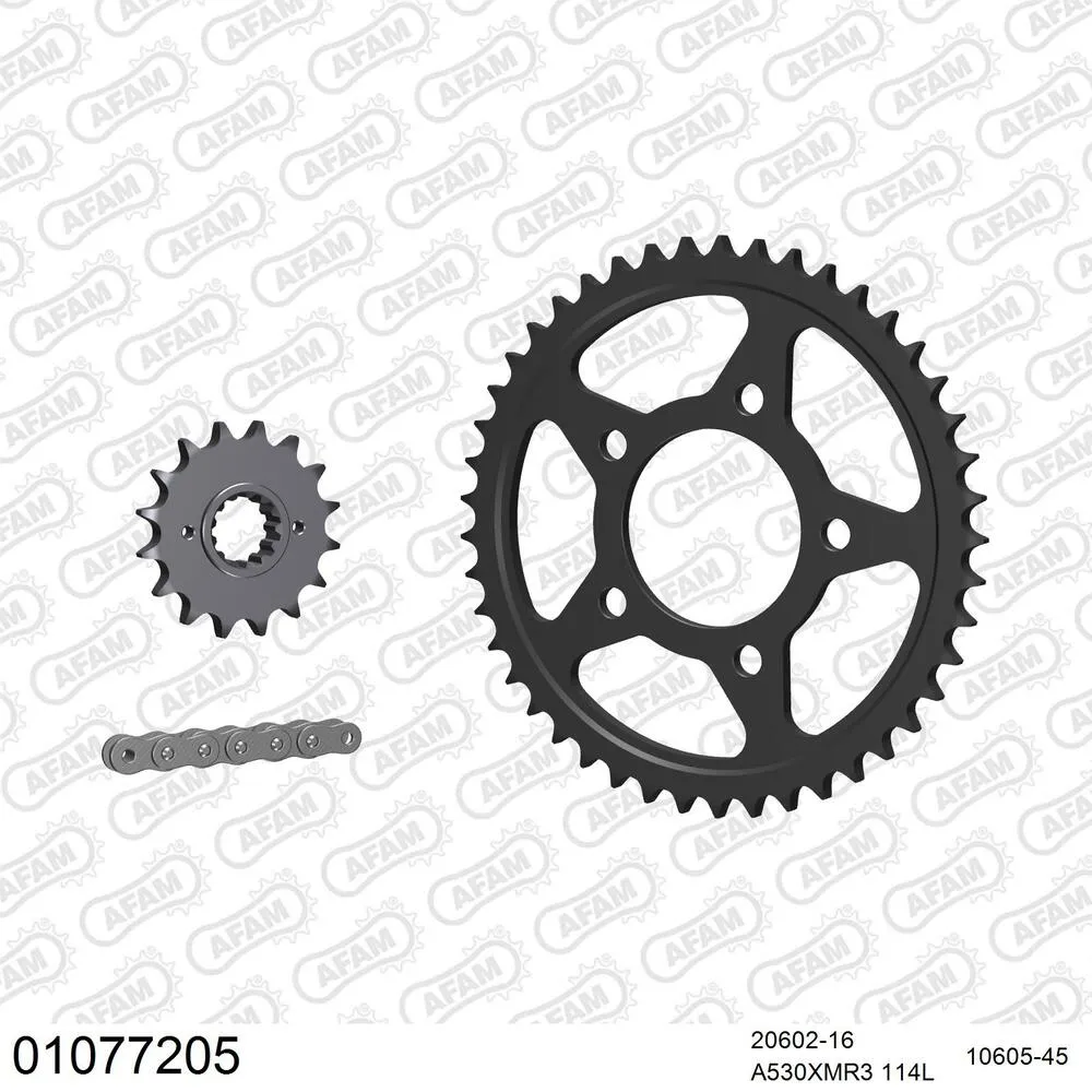 AFAM Kettensatz Stahl 530 XMR3 16x45 - Honda CBX 750 F 1984-87 - 01077205