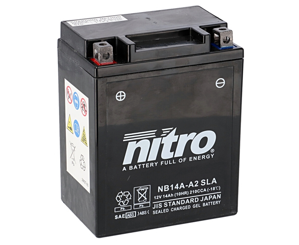Nitro NB14A-A2 SLA AGM Gel Batterie 12V 14 Ah ab Werk gefüllt Nitro NB14A-A2 SLA AGM Gel Batterie 12V 14 Ah ab Werk gefüllt