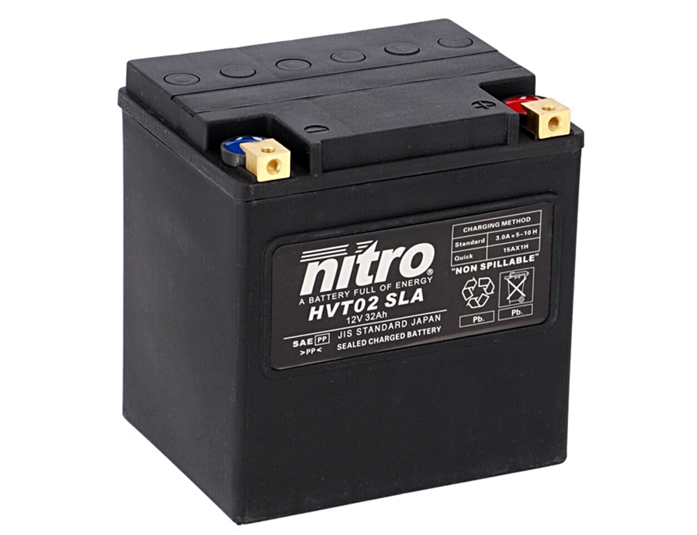Nitro HVT 02 SLA AGM Gel Batterie 12V 32 Ah ab Werk gefüllt Nitro HVT 02 SLA AGM Gel Batterie 12V 32 Ah ab Werk gefüllt