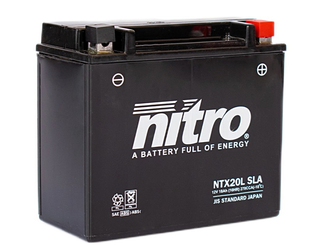 Nitro NTX20L SLA AGM Gel Batterie 12V 18 Ah ab Werk gefüllt
