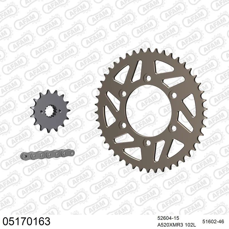 AFAM Kettensatz Aluminium 520 XMR3 15x46 - Ducati 600 Monster 1998-01 - 05170163