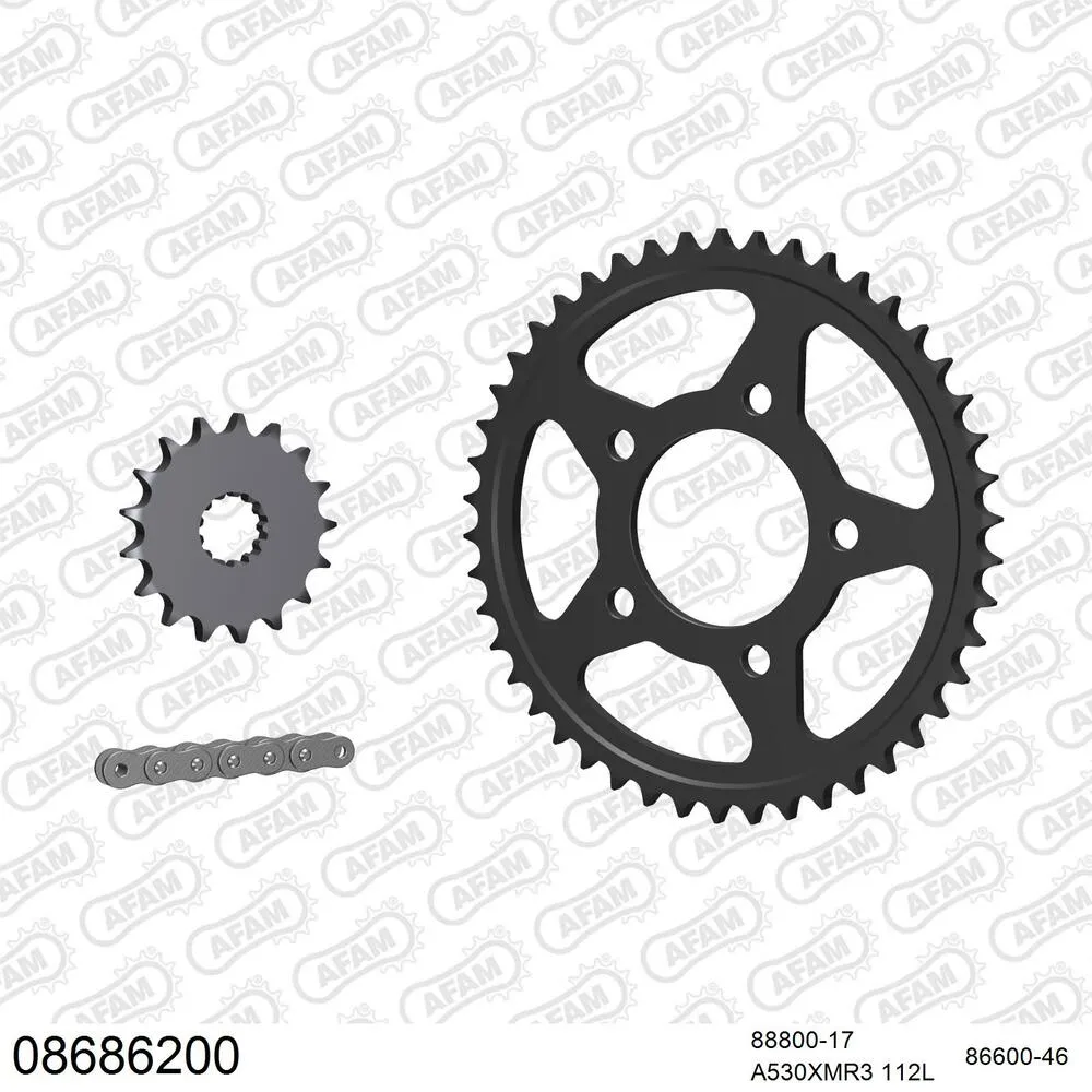 AFAM Kettensatz Stahl 530 XMR3 17x46 - Triumph Sprint 900 1993-94 - 08686200