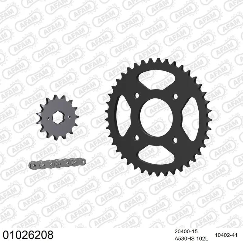 AFAM Kettensatz Stahl 530 HS 15x41 - Honda CB 250 T 1978 - 01026208