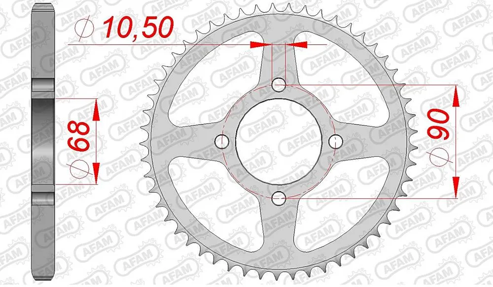 AFAM Kettensatz Stahl 428 R1-G 15x53 - Honda MTX 125 RW 1983-1986