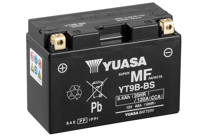 Yuasa YT9B-BS AGM Batterie 12V 8 AH (CP) mit Säurepack Yuasa YT9B-BS AGM Batterie 12V 8 AH (CP) mit Säurepack