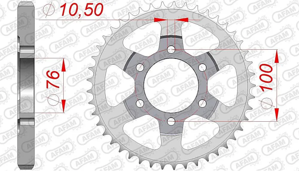 afam_kettenrad_hinten_14902 AFAM Kettensatz Stahl 530 XSR2-G 15x48 - Suzuki GSX-R 1100 1990-92