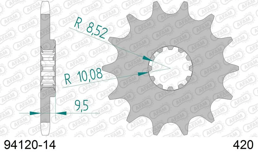 94120-14 AFAM Kettensatz Aluminium 420 MX2-G 14x48 - Gasgas MC 65 2011-24 - KIT108361