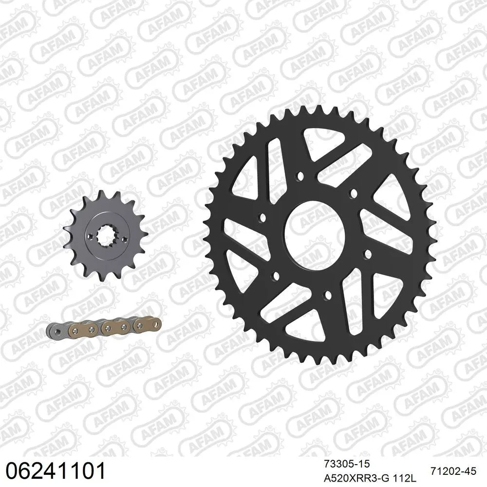 AFAM Kettensatz Stahl 520 XRR3-G 15x45 - Husqvarna 401 Svartpilen 2017-23 - 06241101