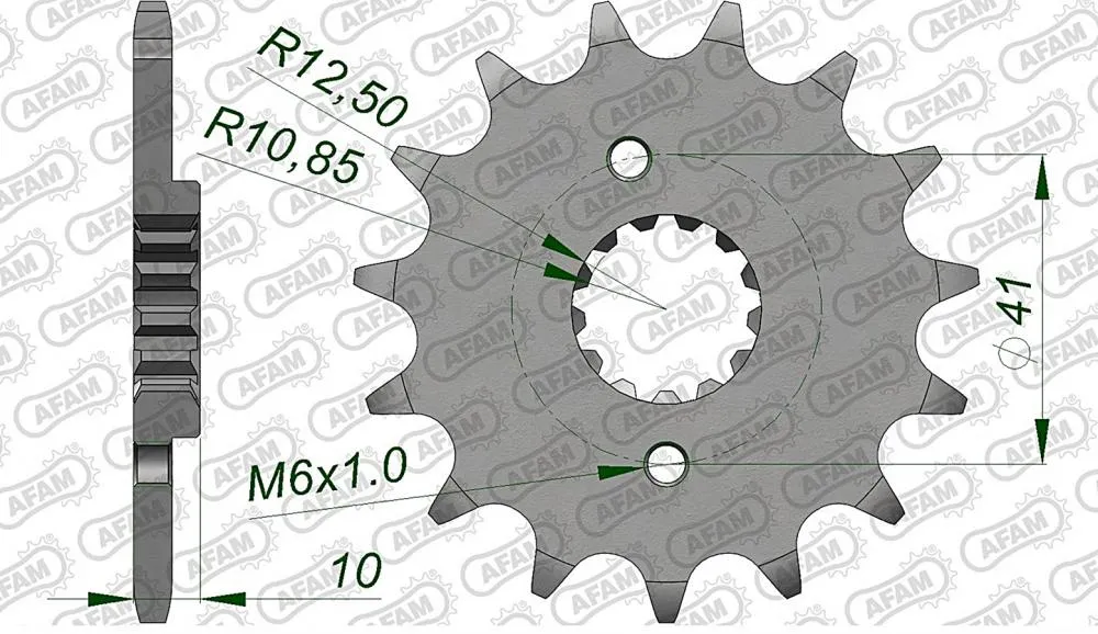 AFAM Kettensatz Stahl 520 XMR2 15x47 - Honda NX 650 Dominator 1991-95