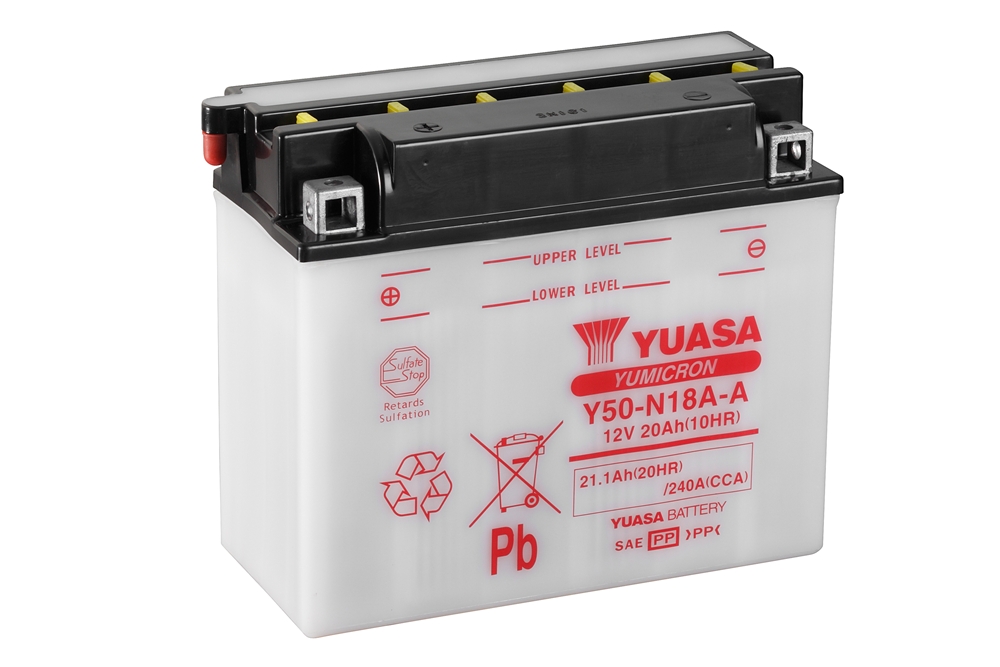Yuasa Y50-N18A-A Batterie YuMicron® 12V 20 AH (DC) ohne Säure Yuasa Y50-N18A-A Batterie YuMicron® 12V 20 AH (DC) ohne Säure