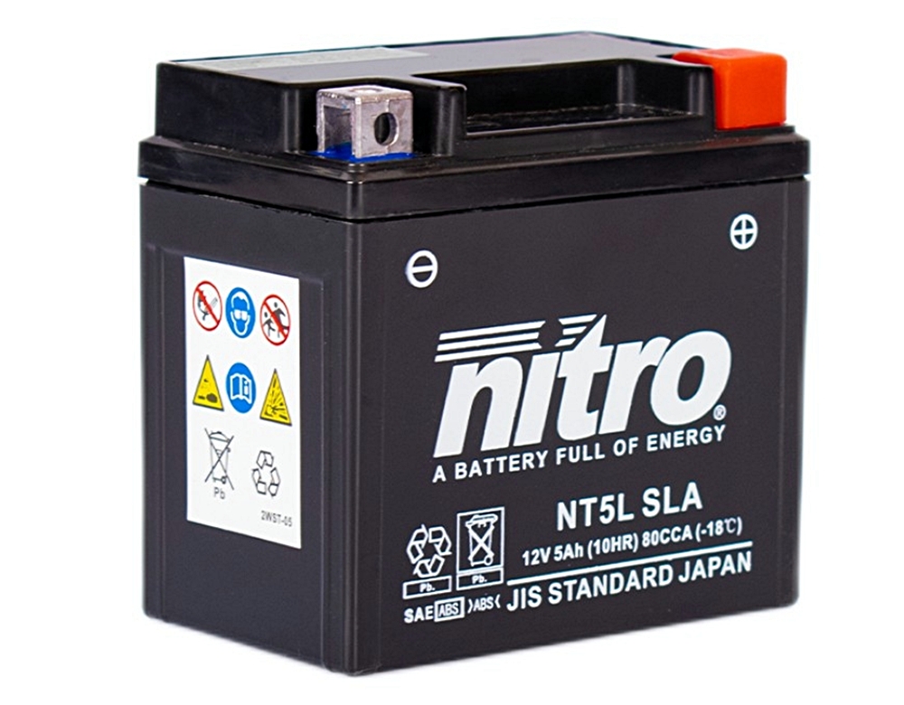 Nitro NT5L SLA AGM Gel Batterie 12V 5 Ah ab Werk gefüllt