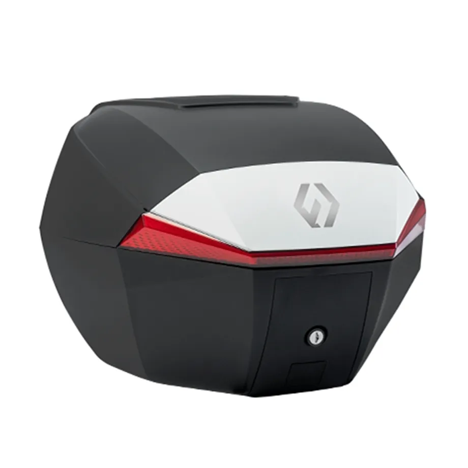 Furchtlos_SHIELD_S_Basic_Topcase___35_Liter___weiss_rot___inkl_Montagekit___FU02TCXX000S25EX___100003 Furchtlos SHIELD S Basic Topcase - 35 Liter - weiß/rot - inkl. Montagekit