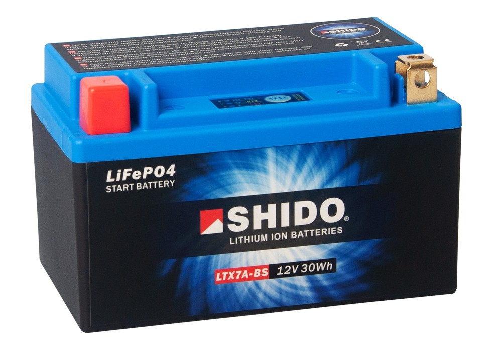 Shido LTX7A-BS Lithium Ion Batterie 12V 30 Wh