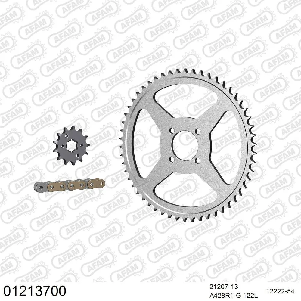 AFAM Kettensatz Stahl 428 R1-G 13x54 - Yamaha TT-R 125 LW 2000-01 - 01213700