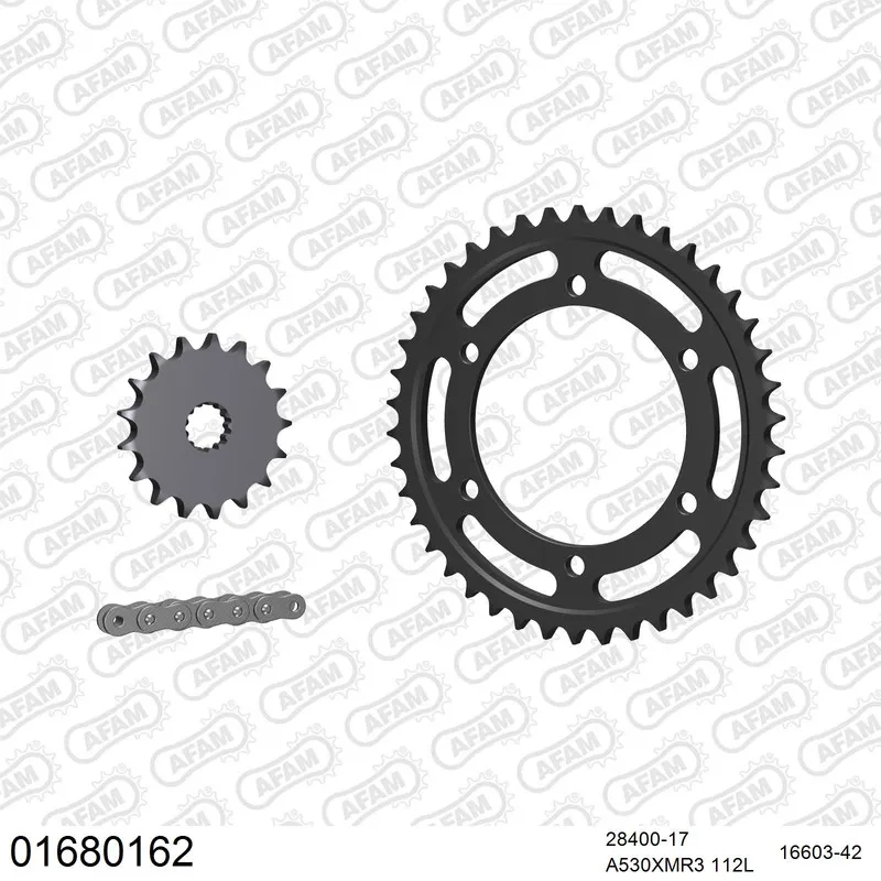 AFAM Kettensatz Stahl 530 XMR3 17x42 - Kawasaki VN 800 Classic 1996-06 - 01680162
