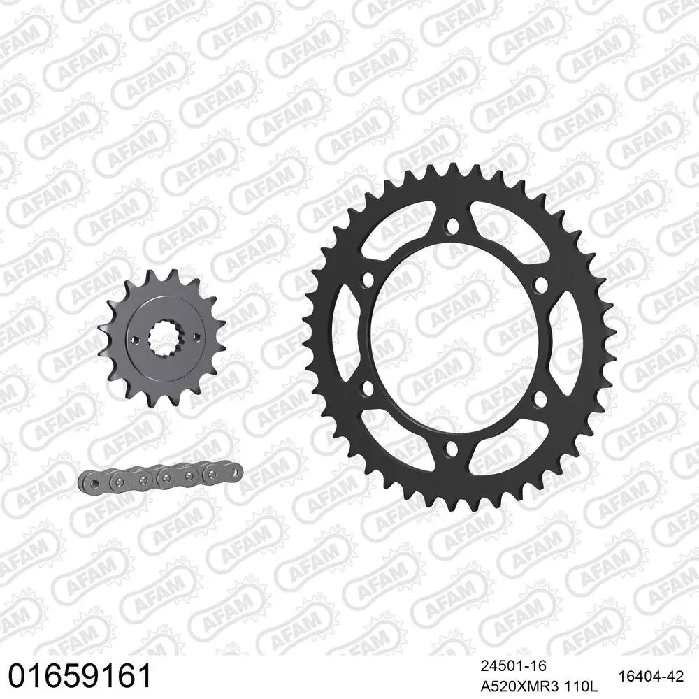 AFAM Kettensatz Stahl 520 XMR3 16x42 - Kawasaki EN 500 1994-09 - 01659161