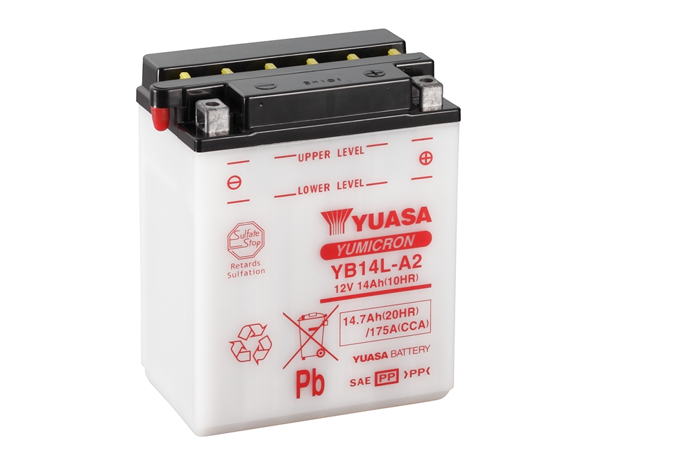 Yuasa YB14L-A2 Batterie YuMicron® 12V 14 AH (CP) mit Säurepack Yuasa YB14L-A2 Batterie YuMicron® 12V 14 AH (CP) mit Säurepack