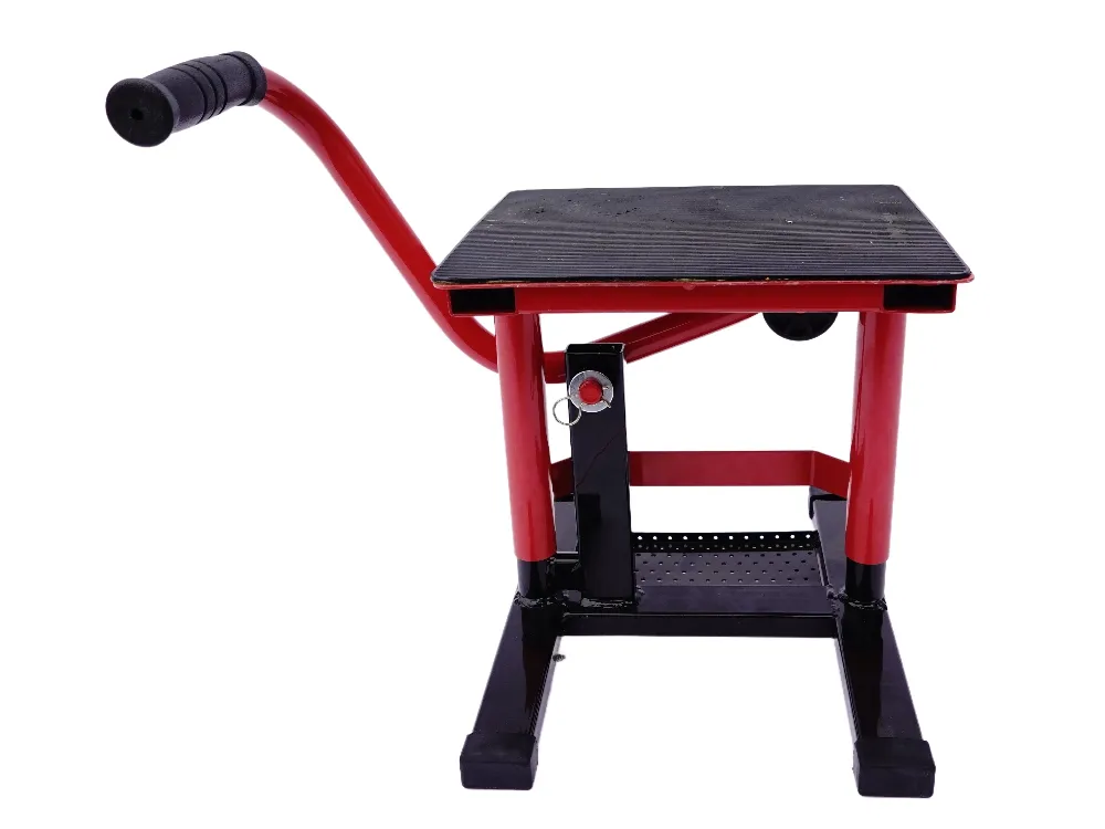 TMP Motocross & Enduro Hubständer / MX Montageständer - schwarz-rot