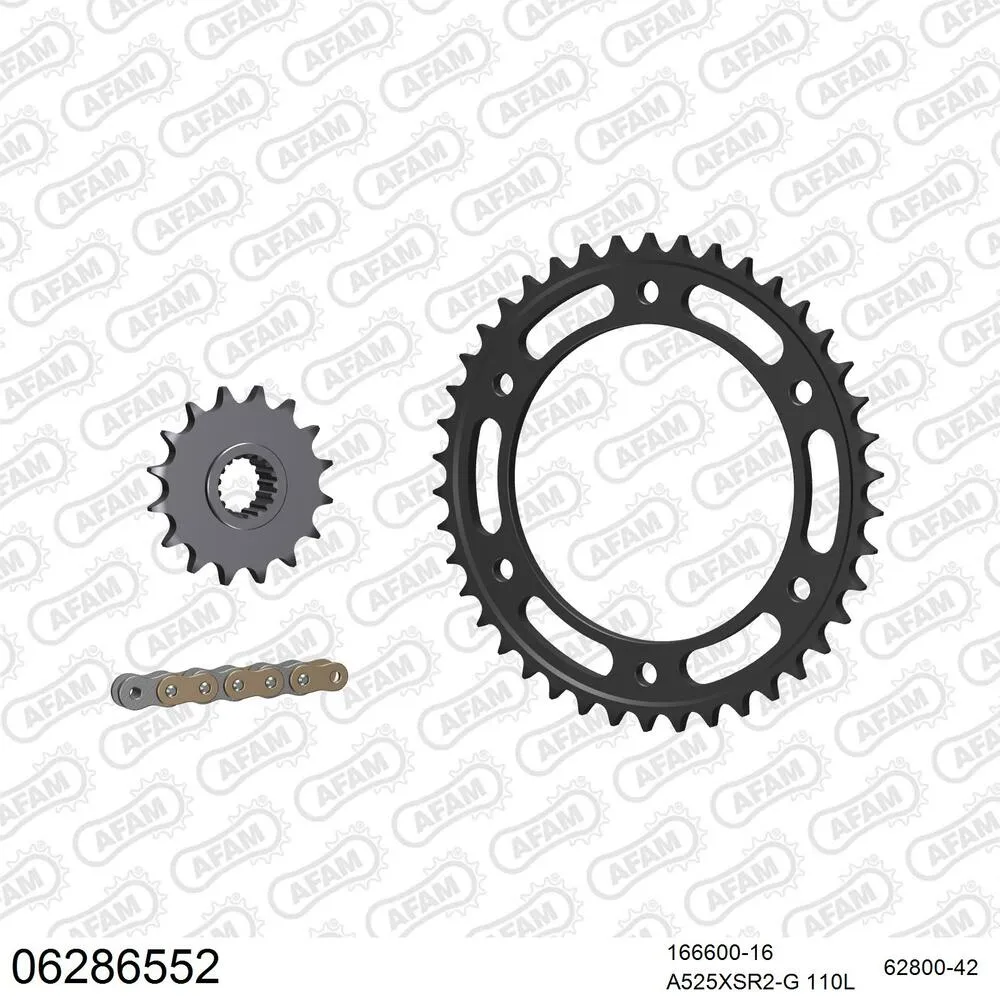 AFAM Kettensatz Stahl 525 XSR2-G 16x42 - Husqvarna R 900 Nuda ABS 2012-13 - 06286552