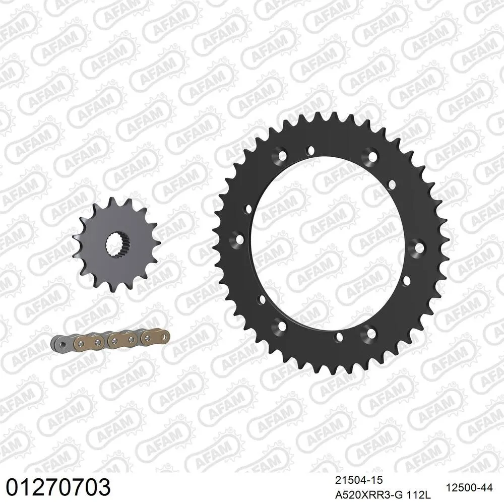 01270703 AFAM Kettensatz Stahl 520 XRR3-G 15x44 - Yamaha TT 600 R 1997-02 - 01270703