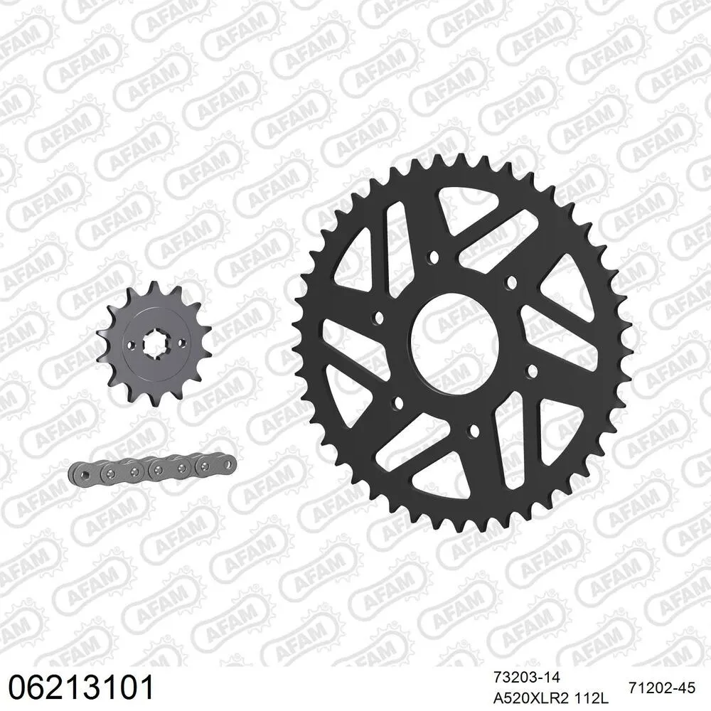 06213101 AFAM Kettensatz Stahl 520 XLR2 14x45 - Husqvarna 125 Svartpilen 2021-24 - 06213101