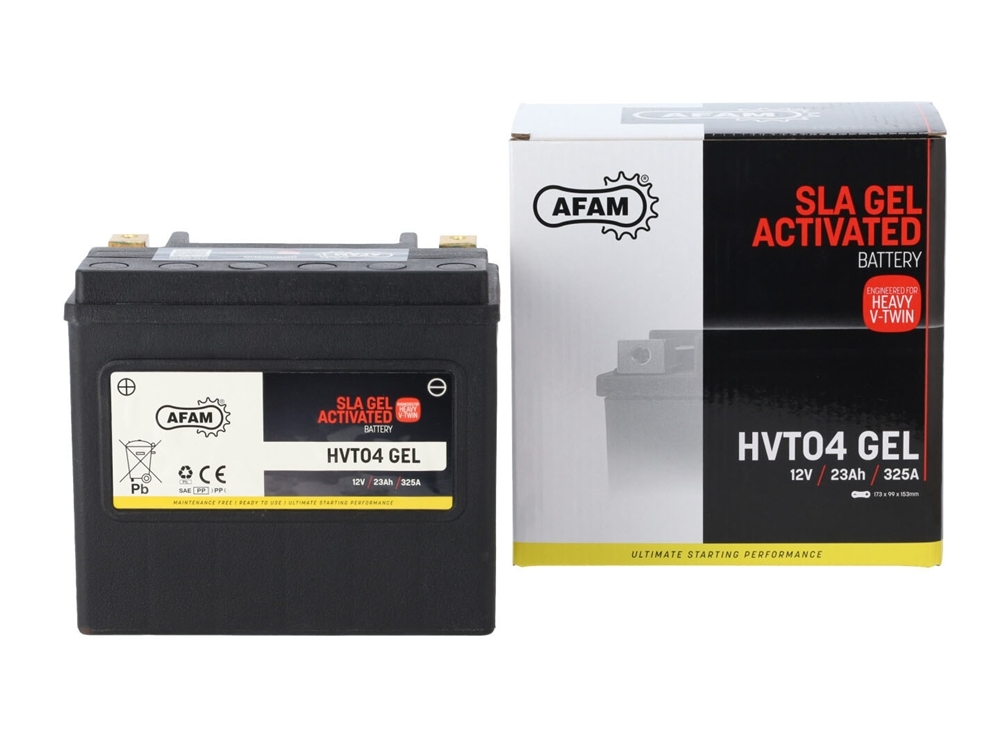 AFAM HVT 04 GEL SLA Batterie 12V 23AH 325A - Einbaufertig (YTX20HL-BS YB16L-B 65989 66000211 HVT04)