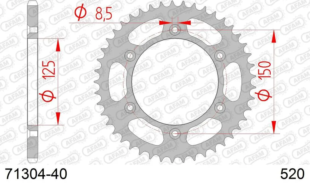 AFAM Kettensatz Stahl 520 XSR-G 16x40 - Husqvarna 701 Svartpilen 2007-20 - KIT107641