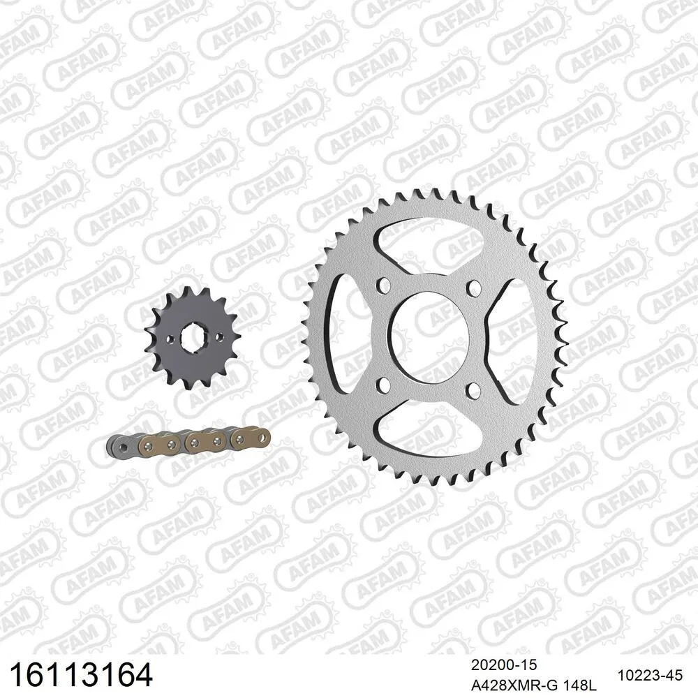 16113164 AFAM Kettensatz Stahl 428 XMR2-G 15x45 - Daelim VL 125 Fi Daystar II 2008-12 - 16113164