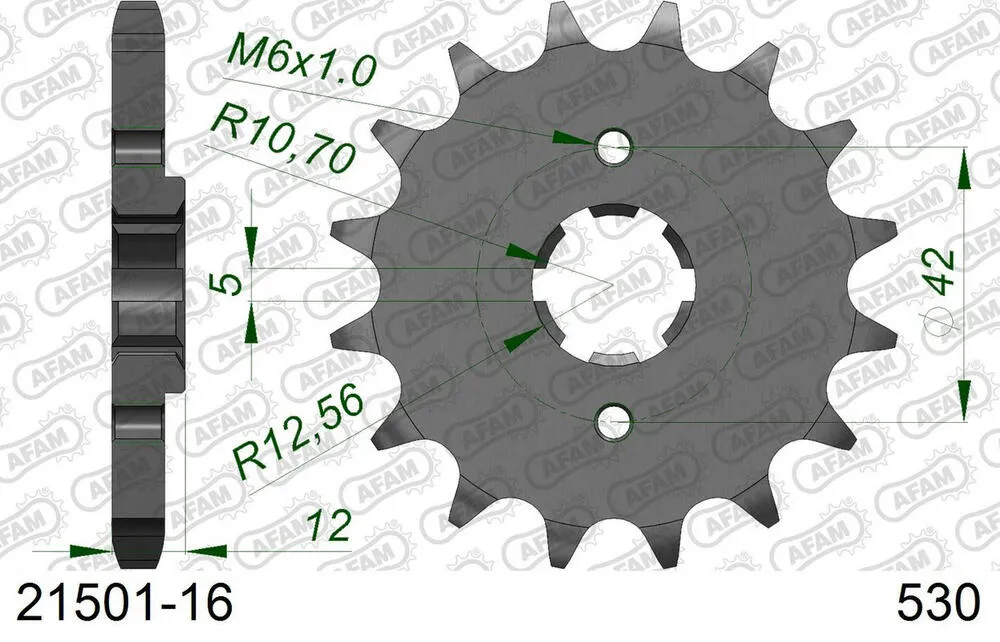 AFAM Kettensatz Stahl 530 XMR3 16x38 - Yamaha XS 400 DOHC 1982-86 - 01243202