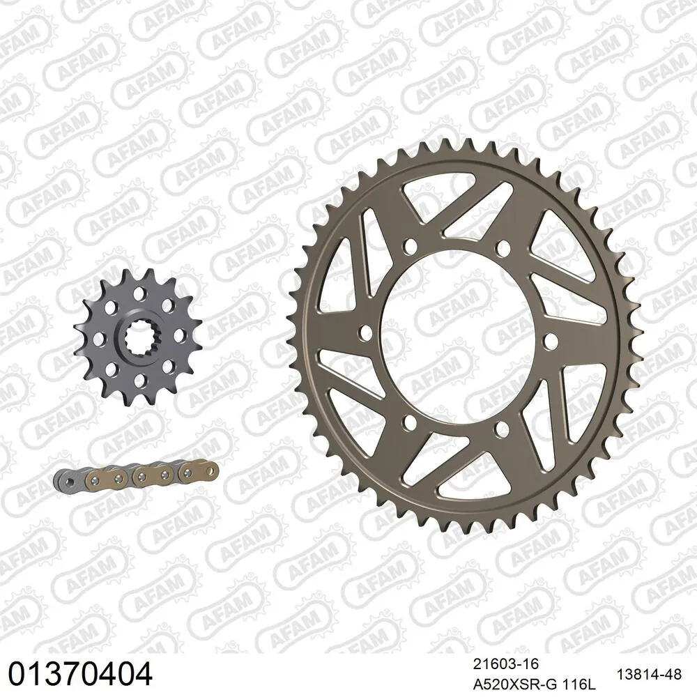 AFAM Racing Kettensatz Aluminium 520 XSR-G 16x48 - Yamaha YZF-R 6 2003-05 - 01370404