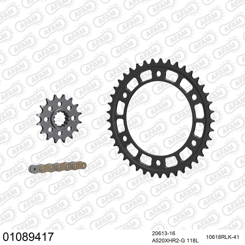 AFAM Kettensatz Stahl 520 XHR2-G 16x41 - Honda CBR 1000 RR-R Fireblade 2020-21 - 01089417