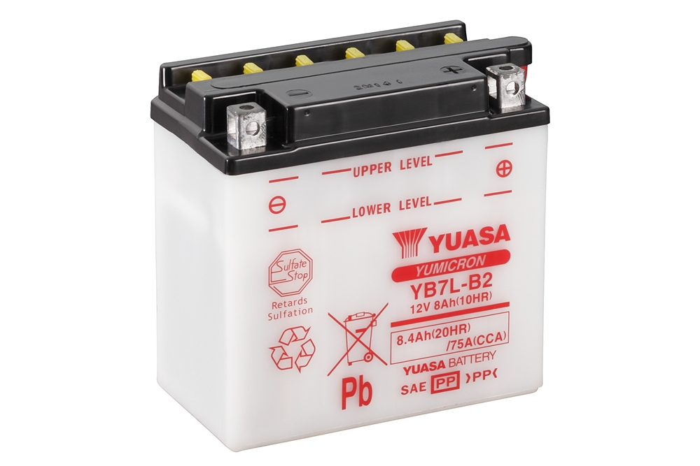 Yuasa YB7L-B2 Batterie YuMicron® 12V 8 AH (DC) ohne Säure