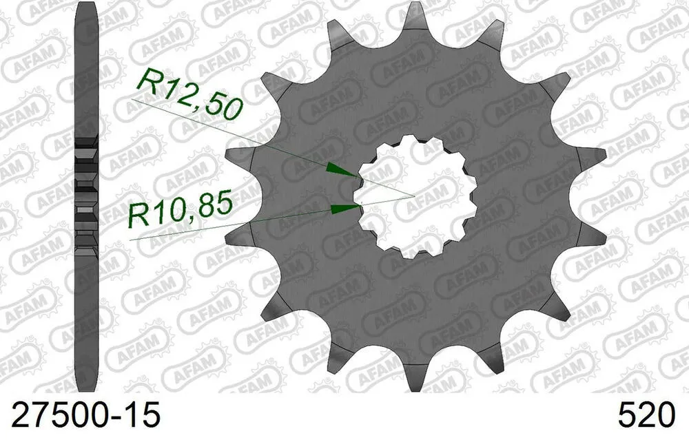 27500-15 AFAM Kettensatz Stahl 520 XSR-G 15x51 - Triumph Daytona 660 2024 - KIT109151