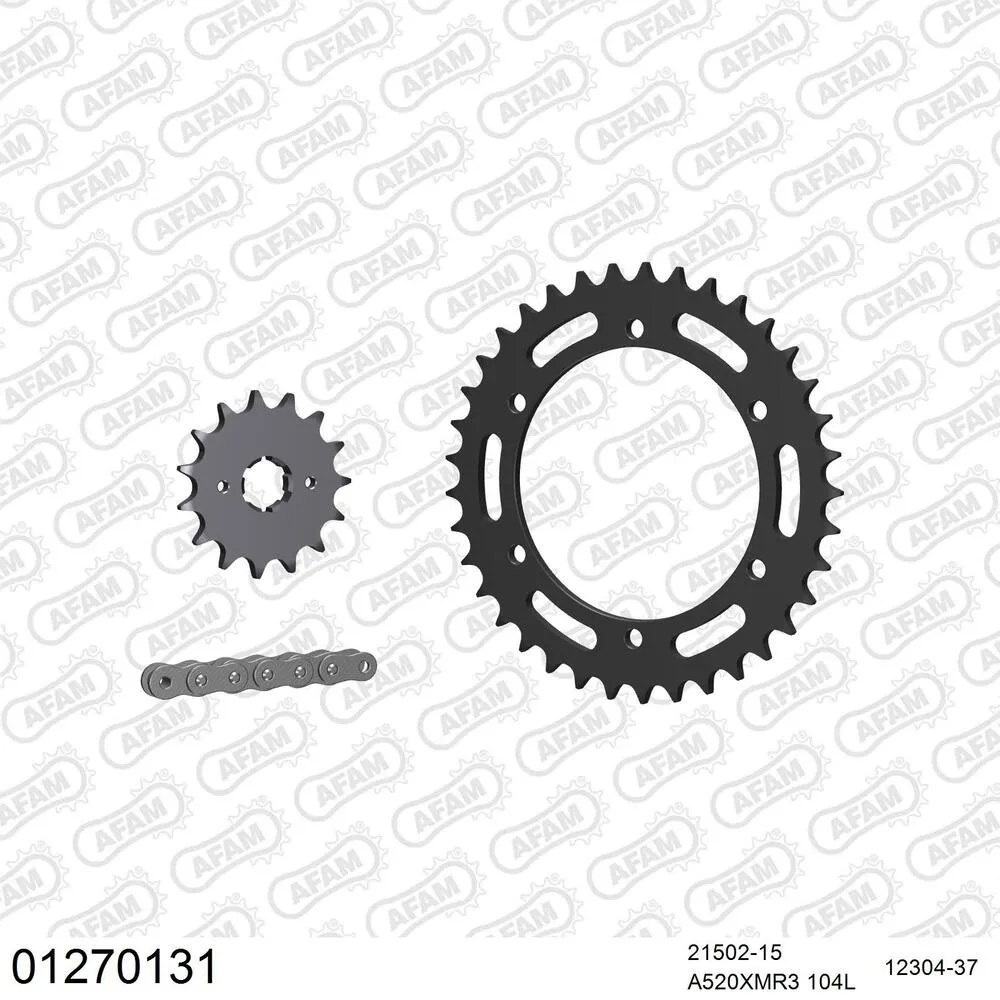 AFAM Kettensatz Stahl 520 XMR3 15x37 - Yamaha SRX 600 1985-93 - 01270131