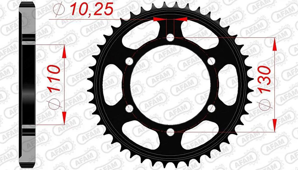 AFAM Kettensatz Stahl 530 XSR2-G 16x44 - Yamaha FZS 1000 Fazer 2001-06