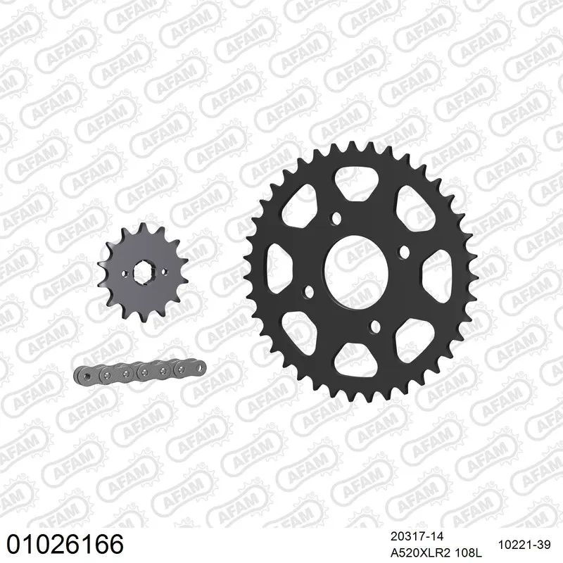 AFAM Kettensatz Stahl 520 XLR2 14x39 - Honda CM 250 1999 - 01026166