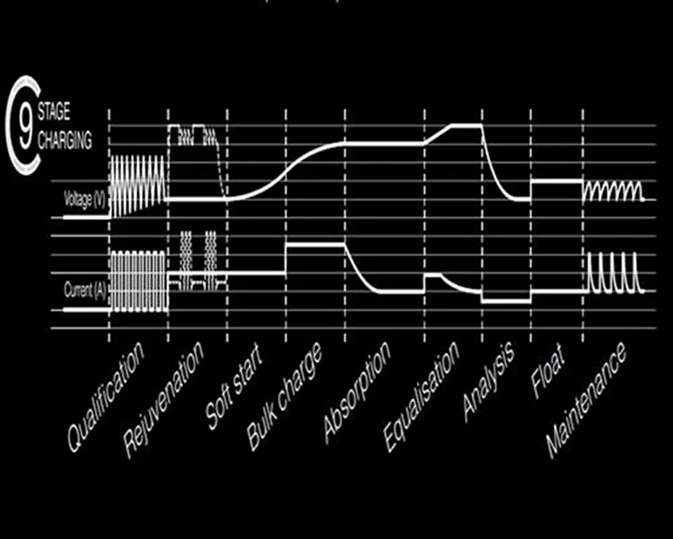 Yuasa YCXL12 Leisure Batterie Ladegerät 12V 12A für Versorgungsbatterien AGM + Lithium