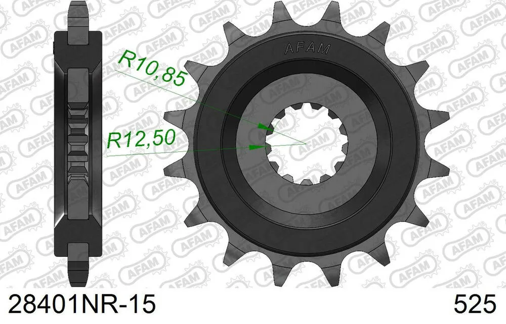 28401-NR-15 AFAM Kettensatz Stahl 525 XMR3 15x45 - Suzuki SV 650 N 1999-10 - 01473136